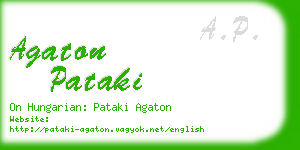 agaton pataki business card